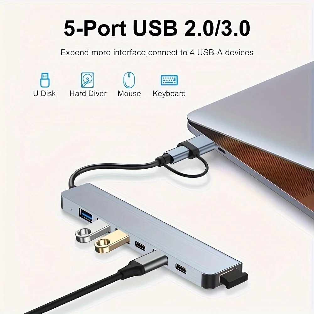 Hub USB 3.0 2 in 1 a 7 porte,  - Laptop Accessories Macbook recensione e prezzo